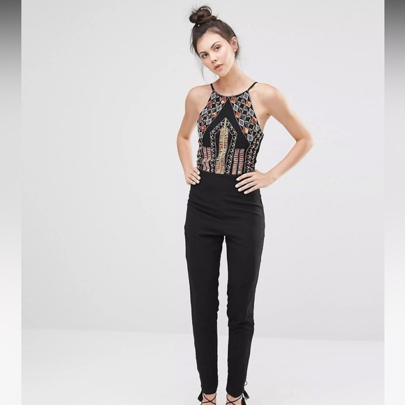 NWT Maya Tall Beaded & Sequin Aztec Pantsuit for Asos Size 6 - Picture 1 of 16